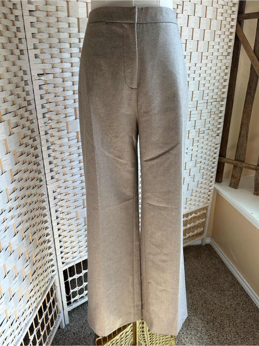 Authentic LORO PIANA “Robin” Cashmere Trousers Pants Beige/Oatmeal IT 44/US 8